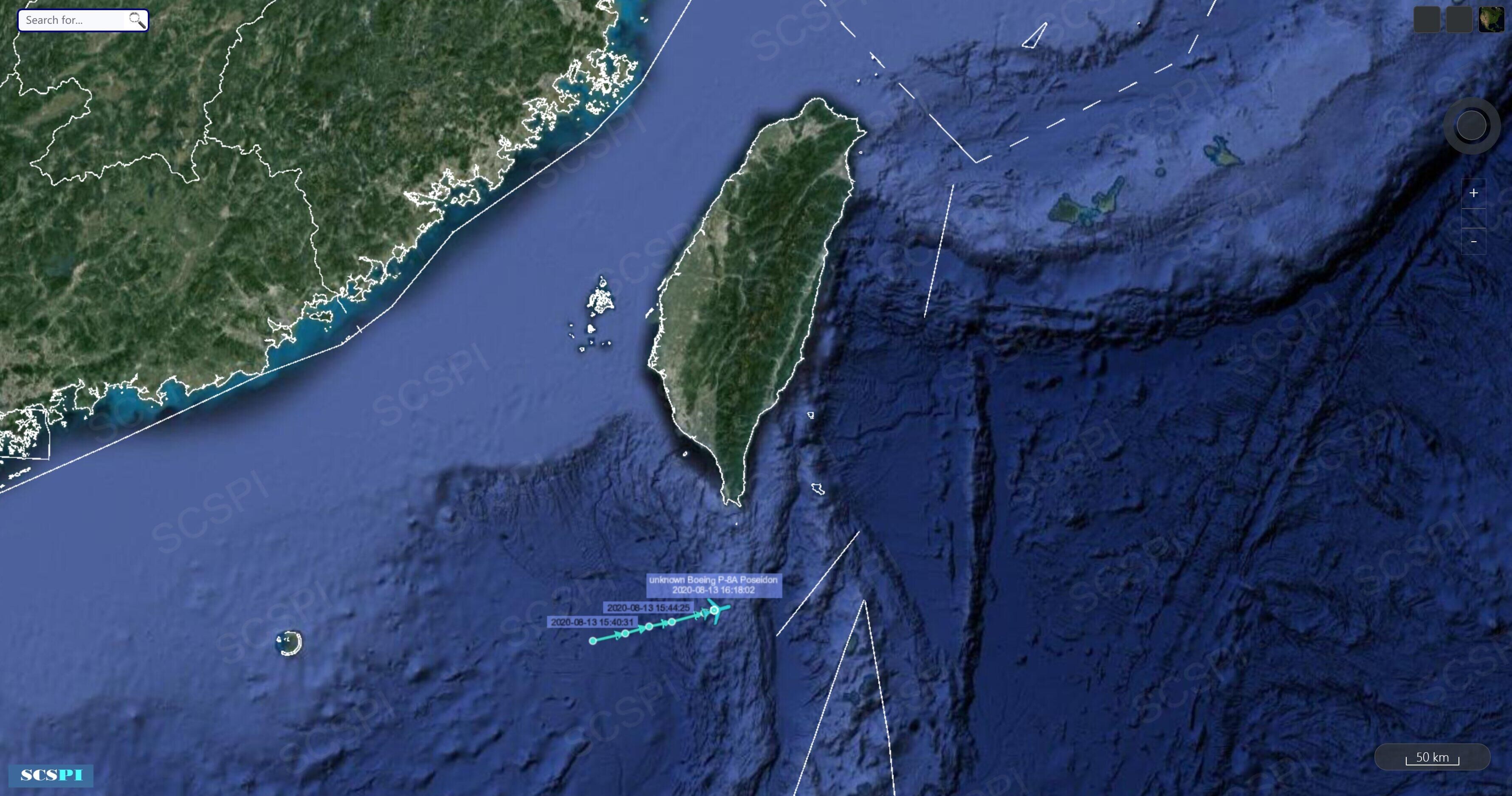 解放军宣布在台湾海峡演练之际 美国再派军机在台湾岛以南海域“窥探”